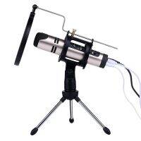 Adjustable Microphone Stand Desktop Tripod for Computer Video Recording with Mic Windscreen Filter Cover