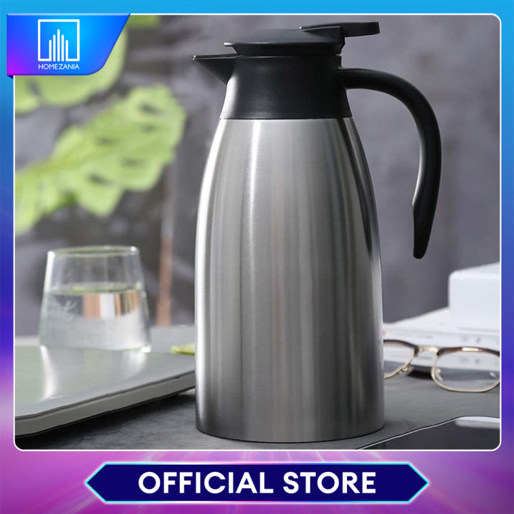 2.0L/1.5L big size wooden handle wide mouth stainless steel coffee/tea  thermos