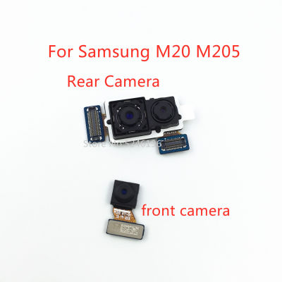 1ชิ้น Kembali Besar Kamera Belakang Utama Modul Kamera Depan สายเคเบิลงอได้ Samsung Galaxy M20 M205 M205F Penggantian Asal Bahagian