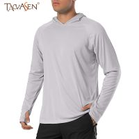 ∏ TACVASEN UPF 50 Men 39;s UV Protection Hoodie T Shirts Summer Quick Dry Hooded T-Shirt for Outdoor Travel Hiking Mountaineering