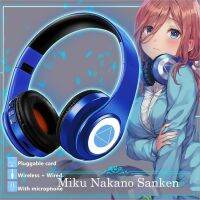 Cartoons Headphone Miku Sanken headphones 2 in1 Bluetooth Headset Anime Earphone