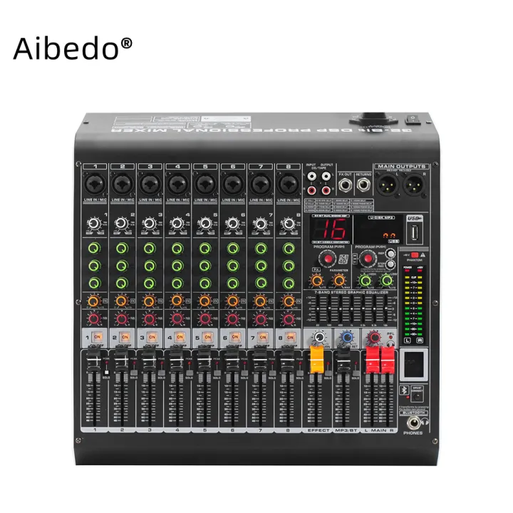 Audio Mixers 8 Channel digital dj mixers with USB bluetooth Lazada PH