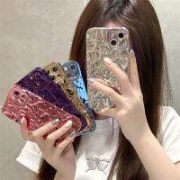 {Taoyitao Case} เคสโทรศัพท์แบบมีจีบลายหินหรูหราสำหรับ OPPO A96 A93 A92S A11 A3S A5 A9 A53 A57 A74 A54 A15ซิลิโคน