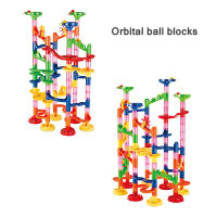 DIY Orbital Block Marble Run Race Set 3D Labyrinth Maze Rolling Ball Track Building Blocks Toy Railway Construct Toys Gift