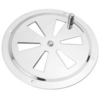 Round Air Louver Vent amp; Side Knob Opening Grille Cover Marine Boat RV 316 Stainless Steel Ventilation Louvered Vent