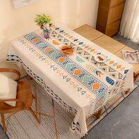 【LZ】■✖❆  Vintage cotton and linen tablecloth linen waterproof oil resistant and washable coffee table