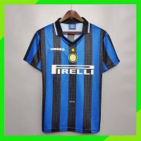 ✐❒✺ เสื้อกีฬาแขนสั้น ลายทีมชาติฟุตบอล Inter Milan 97-98 ชุดเหย้า สไตล์เรโทร