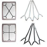 Adjustable Bed Suspenders Sheet Fastener Straps Clippers Clips Holder Kit Gripper Fitted 1 Set Crisscross