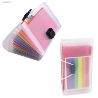 ☄℡ 13 Grids Mini Document Bag Rainbow A6 Classification Multi-Layer Business Expanding File Holders Transparent Plastic Folders