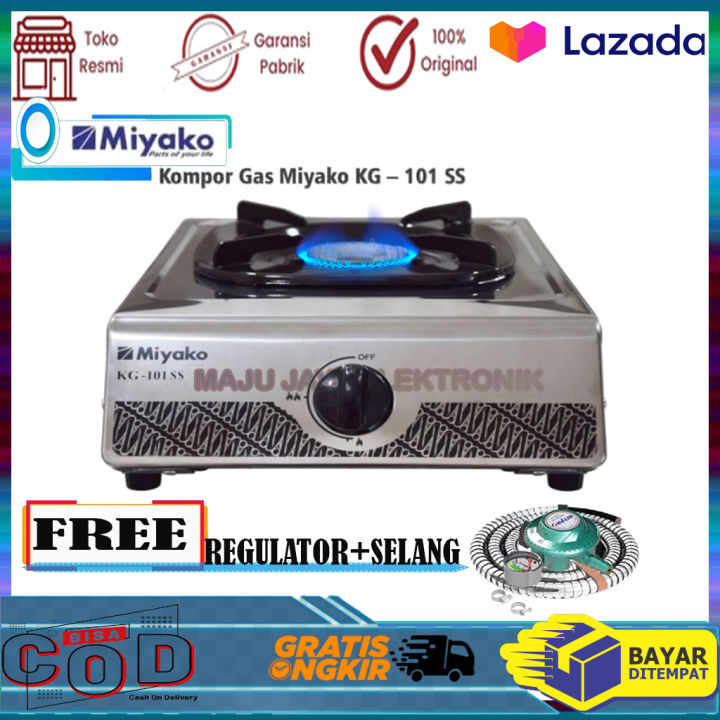 Miyako Kompor Gas 1 Tungku Kg 101 Ss Miyako Kompor Gas 1 Tungku Kg