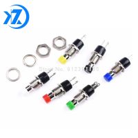 6Pcs PBS-110 7MM Momentary Push Button Switch Press The Reset Switch Momentary ON OFF Push Button Micro Switch Normally Open NO