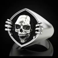 Gothic Retro Punk Skull Men Stainless Steel Rings Jewelry Street Hip Hop Accessories Birthday Party Favors Anillos