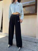Elastic Waist Casual Pants with Minimalist and Handsome Versatility