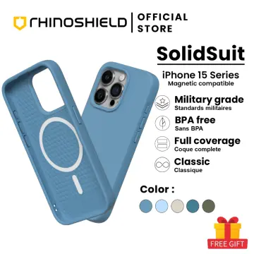 RhinoShield ﻿Coque SolidSuit MagSafe pour iPhone 15 Pro Max - Classic Black