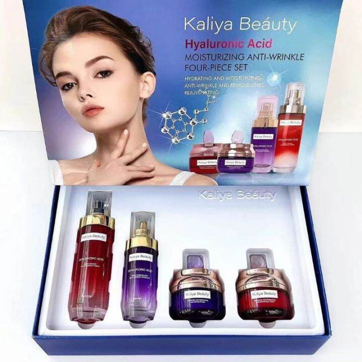 Fourpiece Set Of Kaliya Beauty Hyaluronic Acid Moisturizer And Anti