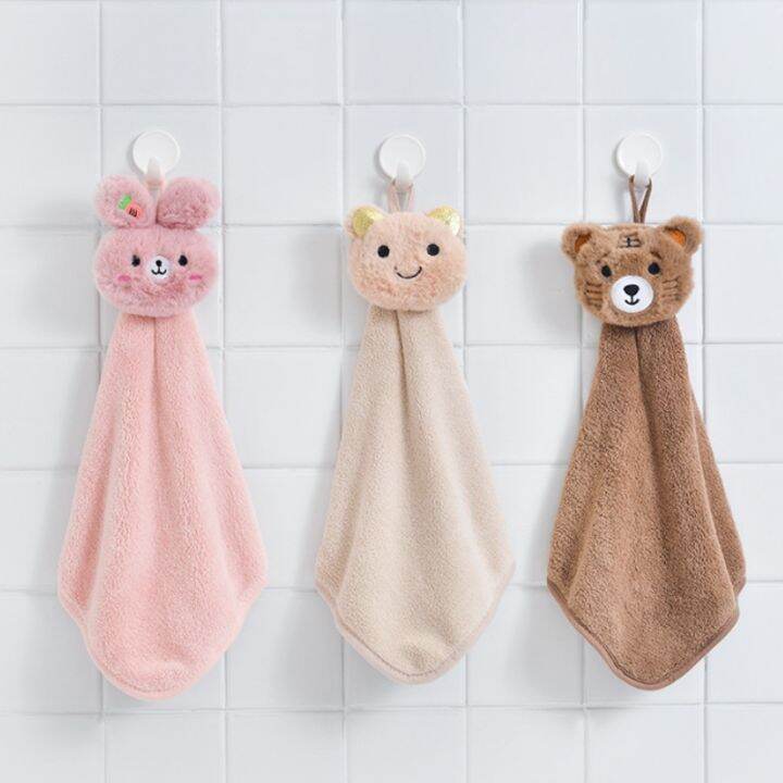 Children's Hangable Hand Towel Thickened Absorbent Cute Bathing Towel ...