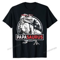 เสื้อยืดผ้าฝ้ายพิมพ์ลายเสื้อยืด พิมพ์ลายไดโนเสาร์ Daddy Papasaurus สไตล์วินเทจ แฟชั่นฤดูร้อน สําหรับผู้ชายS-5XL