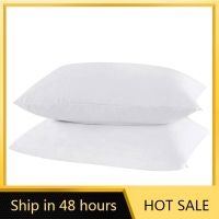 2PC White Pillow Cover Waterproof Pillow Protector Anti Mites Bed Bug Proof Zipper Pillow Cover Allergy Pilow Case 50X70CM