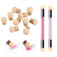 Double-ended Gradient Shading Pen Dotting Brush Sponge Head Rhinestone Handle Nail Art Painting Tool Nail Art Brush Artist Brushes Tools