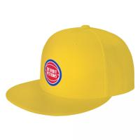 NBA Detroit Pistons Flat Visor Classic Snapback Hat Adjustable Brim High Top End Trendy Baseball Cap