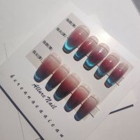 Handmade Nails Dynamic Cat Eye Manicure Wearable Nail UV Nail Art Finished Nail Patches