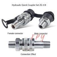 [HOT] 1Pc 3/8 39; 39; NPT Hydraulic Quick Coupler Hydraulic Tools Accessories Hydraulic Quick Couplings Set Zg3/8 Hydraulic Connector