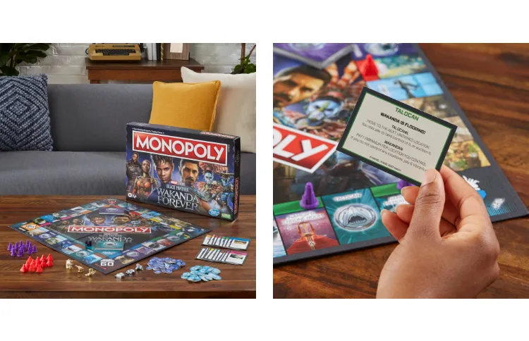  Monopoly: Marvel Studios' Black Panther: Wakanda Forever  Edition Board Game for Families and Kids Ages 8+, Game for 2-6 Players :  Toys & Games