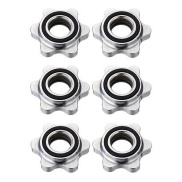 6 PCS Barbell Clamps, Hex Nut Replacement Durable Spin