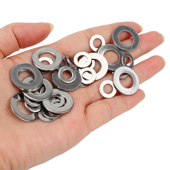 flat-washer-set-m3-m4-m5-m6-m8-m10-screw-fastener-stainless-steel-washer-plain-660pcs-box-hardware-accessories