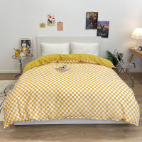 Yellow Plaid Duvet Cover Twin Full Queen King Single Modern Fashion Comfortable Orange Quilt Cover Good Quality Home Textiles