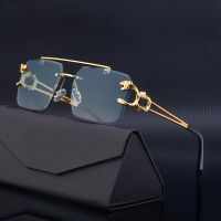 【LZ】✹▬✘  New Retro Rimless Sunglasses for Men Steampunk Sunglasses Women Punk Fashion Glasses Vintage Shades Gafas De Sol Sonnenbrill Sun