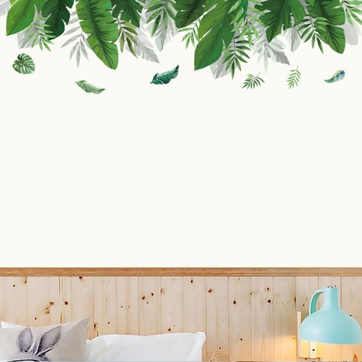 wallpaper-sticker-for-wall-wallpaper-dinding-wallpaper-sticker-for-wall-wallpaper-xunjie-background-bedroom-rainforest-self-adhesive-removable-green-leaf-home-decoration-wall-sticker-mural-decals