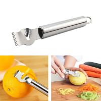 1pcs Stainless Steel Lemon Peeler Orange Fruit Citrus Zester Peeler Kitchen Bar Craft Stainless Steel Knife Peeling Tools Graters  Peelers Slicers