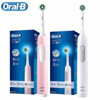 Oral B Pro แปรงสีฟันไฟฟ้าสูงสุด3โหมดการแปรงฟันมีตัวจับเวลาเซนเซอร์วัดความดันแปรงฟันฟันสะอาดลึก