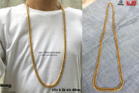 สร้อยคอsssหยักทอง 80เซน 5มิล necklace hiphop สแตนเลสแท้ Stainless แฟชั่นชาย แฟชั่นผู้หญิง 316l allacc