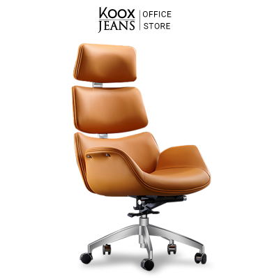 KOOXJEANS Leather Chair Executive chair ก้าอี้ออฟฟิศ เก้าอี้บอส เก้าอี้หนังแท้ เก้าอี้คอมพิวเตอร์ หลังสูง เก้าอี้ หรูหรา office Leather  chair Computer Chair Genuine Leather KY08