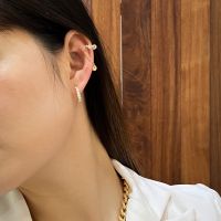 whisper.ring - Bryona Ear Clip (Crystal&amp;gold) Ear Cuff ที่หนีบหู *1 ชิ้น