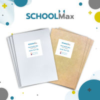 กระดาษการ์ดเปล่า ชนิดแข็ง ขาว/น้ำตาล 5x7นิ้ว ยีห้อ Schoolmax 25แผ่น