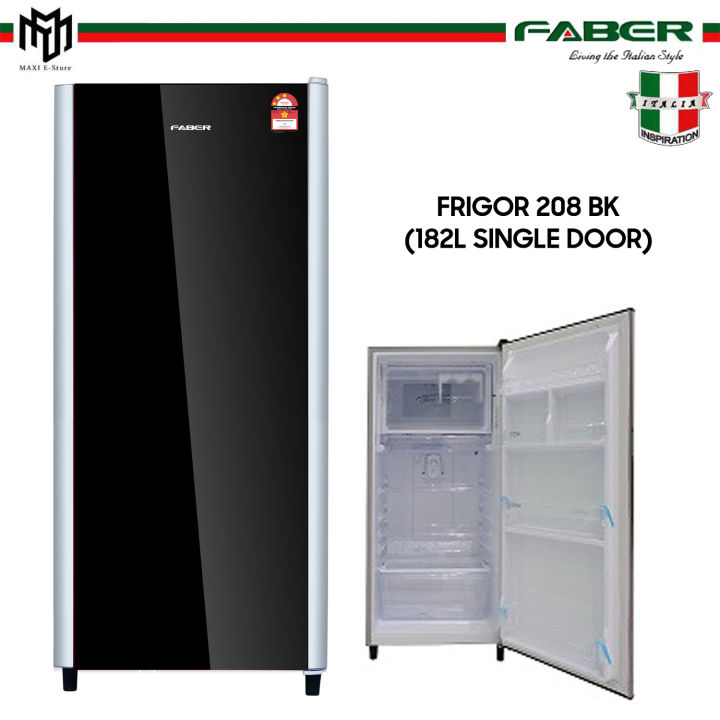 Faber FRIGOR 208 BK Single Door / 1 Door Energy Save 182L Refrigerator ...