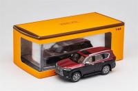 GCD 1:64 J310 LX600 SUV รถถนนรถโมเดล Diecast สีแดงสีดำ