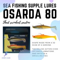 CAPERLAN เหยื่อตกปลา เหยื่ออ่อน สำหรับการตกปลาในทะเลรุ่น OSARDA 80 ( Sea fishing supple lures Shad swimbait sardine OSARDA 80 - Flashy ) เหยื่อตกปลา เหยื่อสำหรับตกปลา Fishing Rod