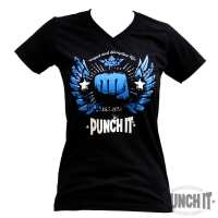 Punch it T-Shirt Discipline life Women blue
