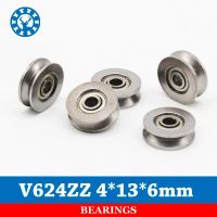 10pcs V624ZZ V624Z V624 624 V 4x13x6mm Groove Deep Groove Ball Bearing 4x13x6mm Embroidery Machine Pulley Bearing 624V