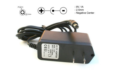 Wall Adapter Switching Power Supply 9VDC, 1A, 2.5mm, Negative Center - PSAD-0167