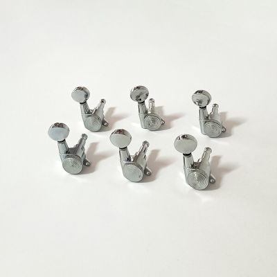 ；‘【；。 Guitar Parts &amp; Accessories Guitar String Peg Locking Tuners Tuning Pegs Guitar Silver 6R Machine Head