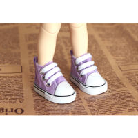 Lianjing 5cm Doll Shoes DENIM Canvas Toy Shoes1/6 BJD สำหรับตุ๊กตารัสเซีย sneackers