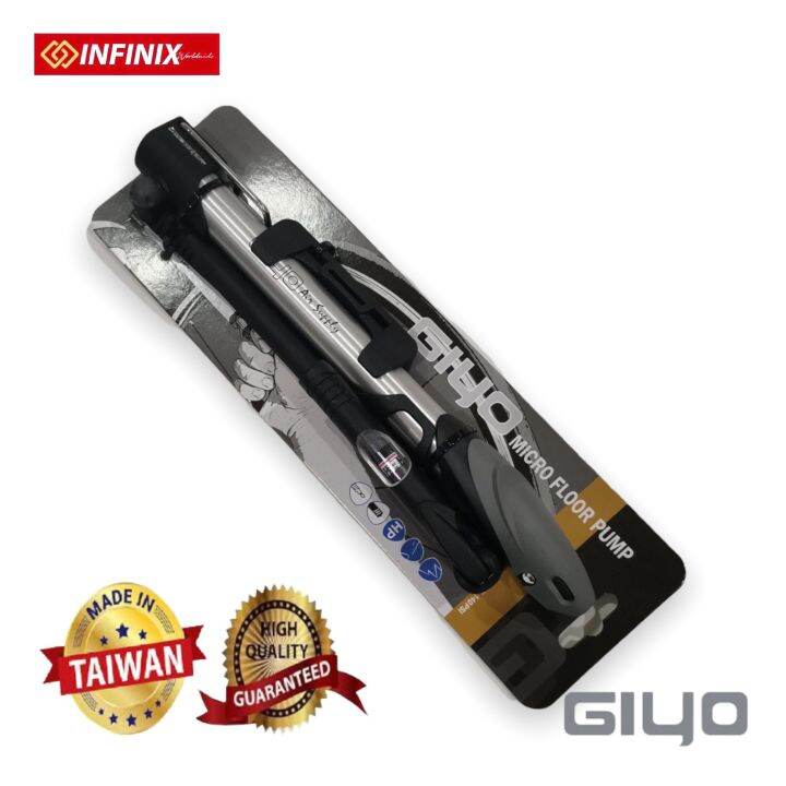 Giyo GM-71 Micro Floor Pump ALLOY with GAUGE 140PSI TAIWAN | Lazada PH