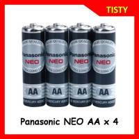 แท้ 100% Panasonic AA NEO (R6NT/4SL) สีดำ 1.5 V. Battery Pack 4 ก้อน