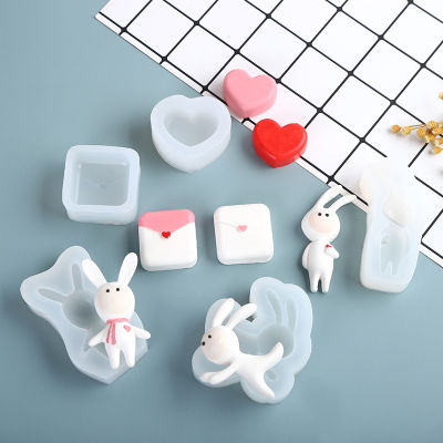 Home Decor Silicone Mold Incense Smoked Kitchen Tools Plaster Mould Car Air Outlet Rabbit Love Envelope