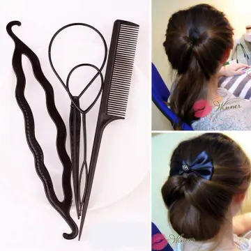 Plastic Hair Loop Styling Tool Magic Topsy Tail Hair Braid